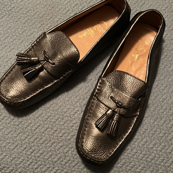Cole Haan Silver/Pewter Driving Moccasins - Picture 2 of 11